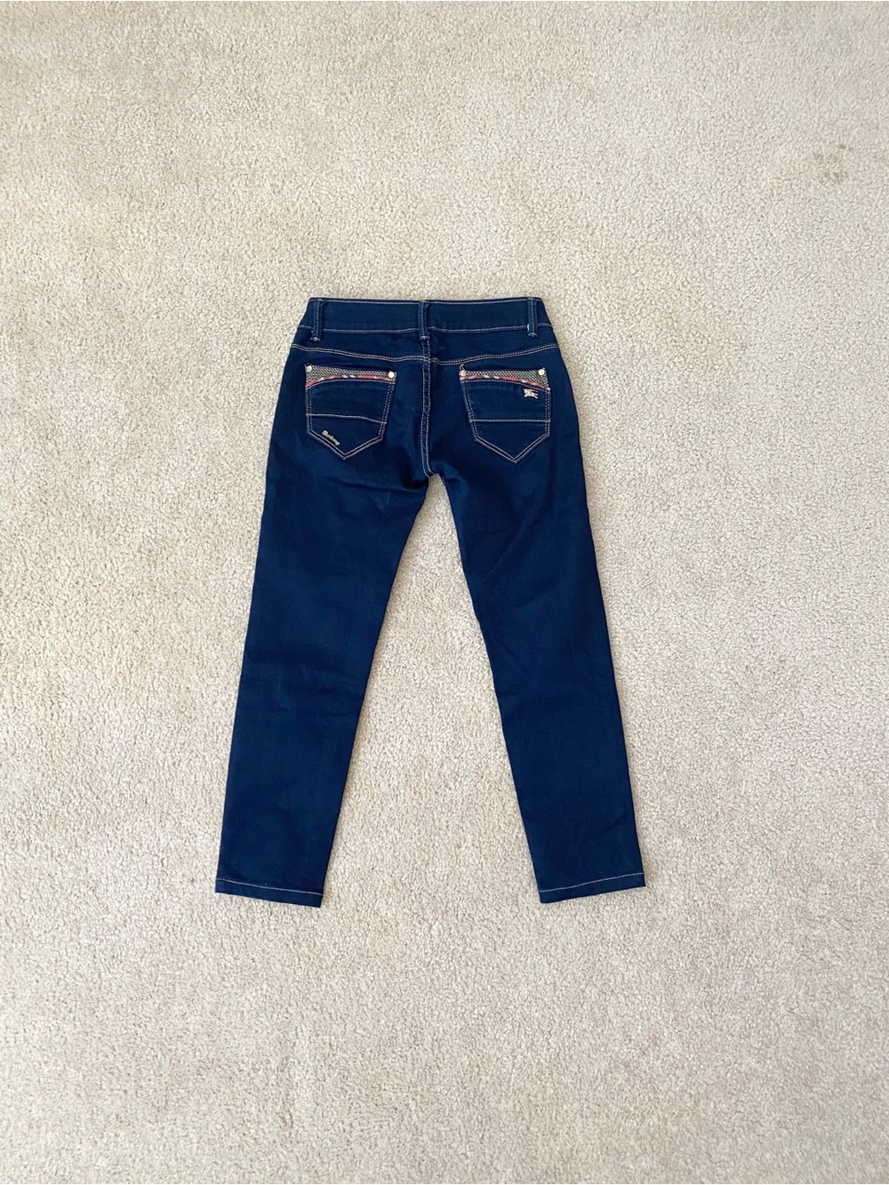 Burberry Y2K Vintage Low Rise Crop Capri Jeans